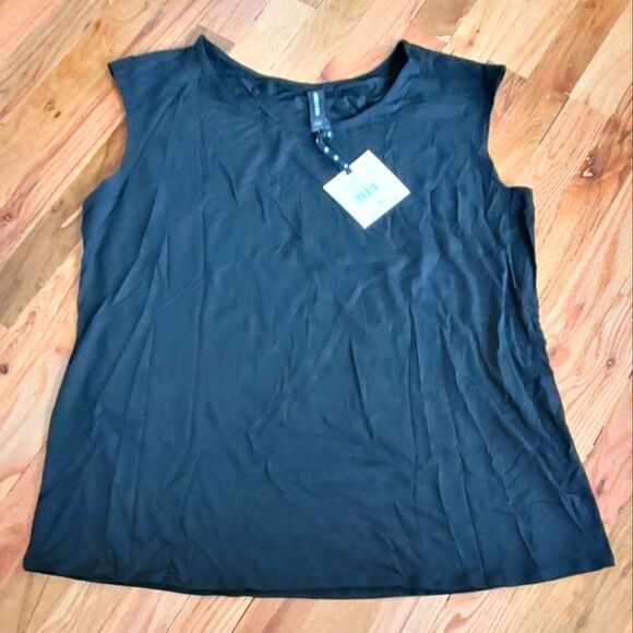 NWT Layering Tee Tank Top Black Agnes & Dora - Picture 1 of 3